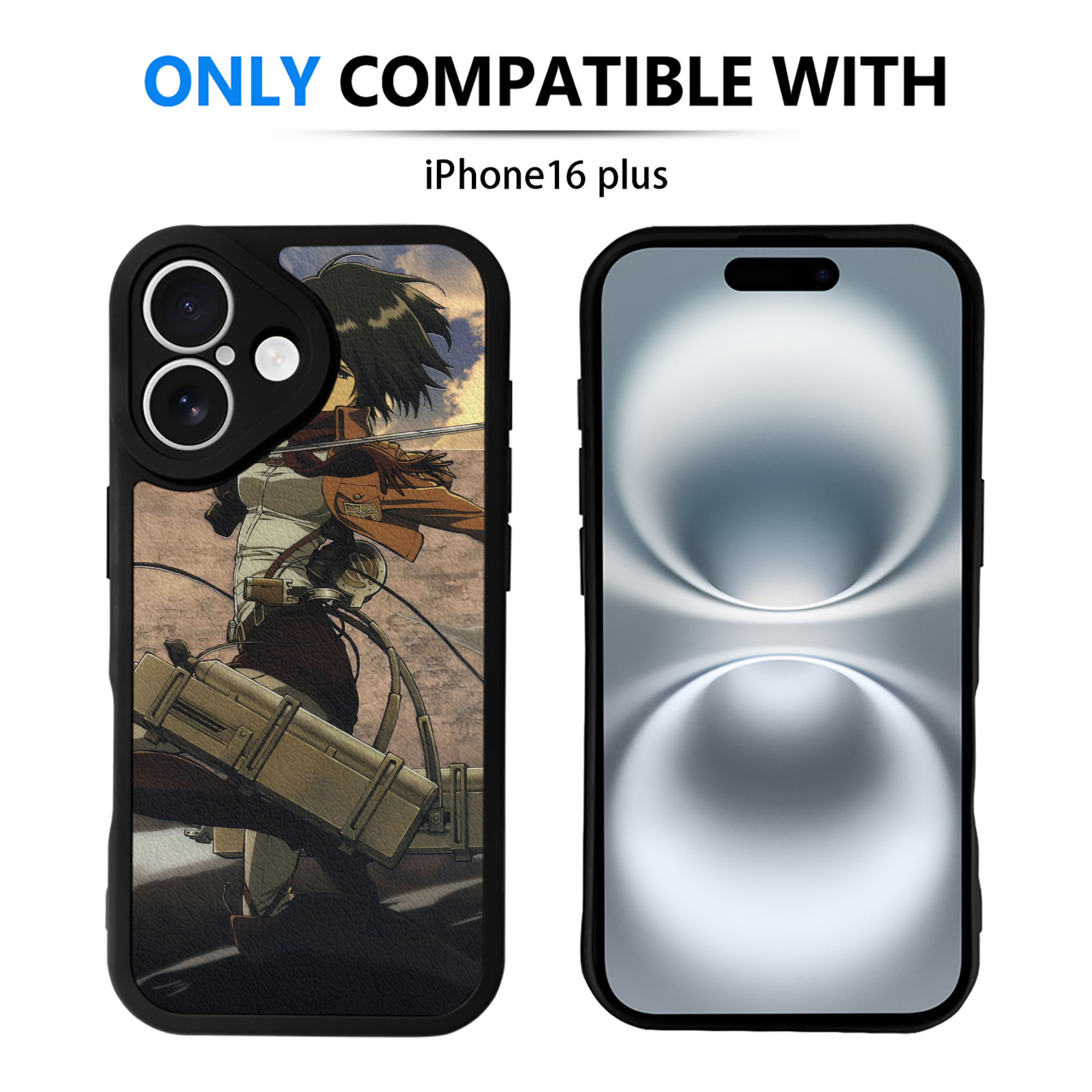 （画像用） 進撃の巨人 Attack on Titan 【iPhone 16シリーズ対応】シリコンスマホケース（レザー調） 材質：シリコン